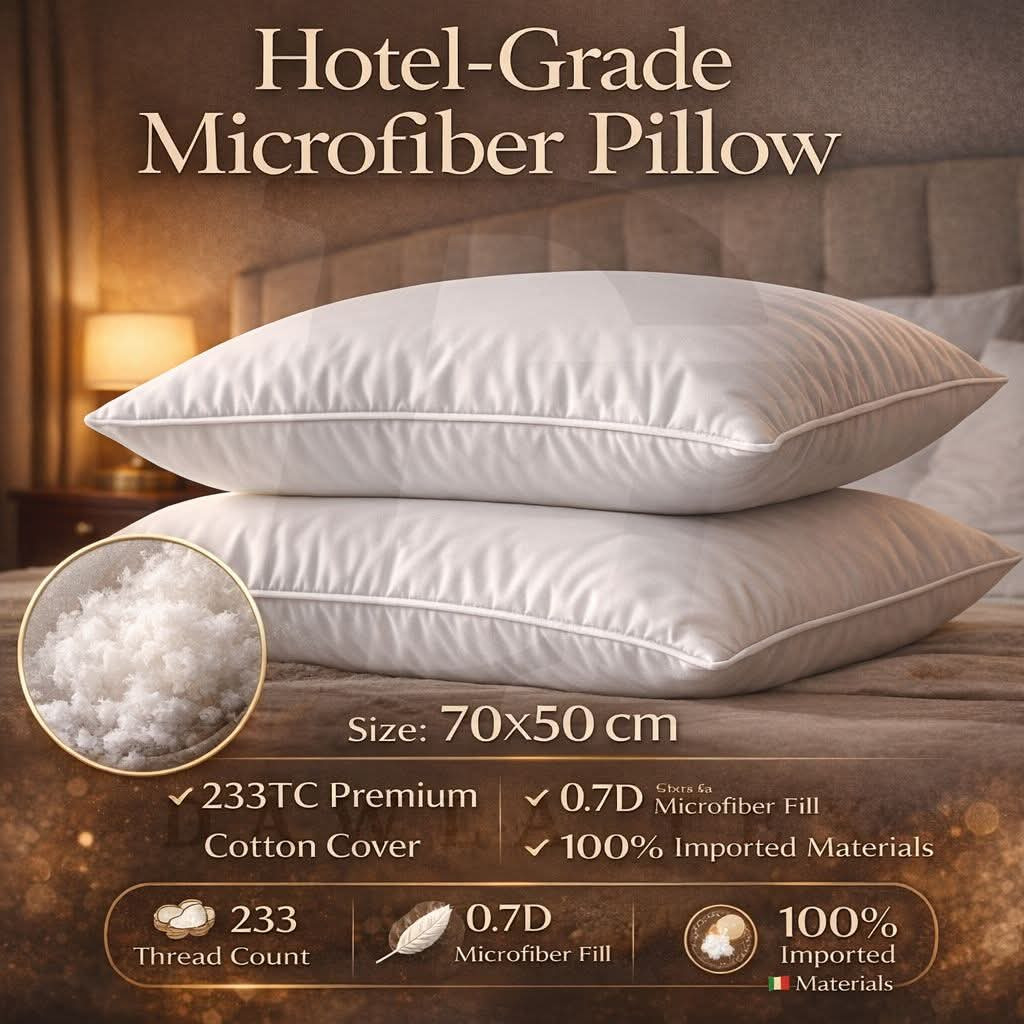 مخدات فندقية ميكروفايبر | 70×50 سم